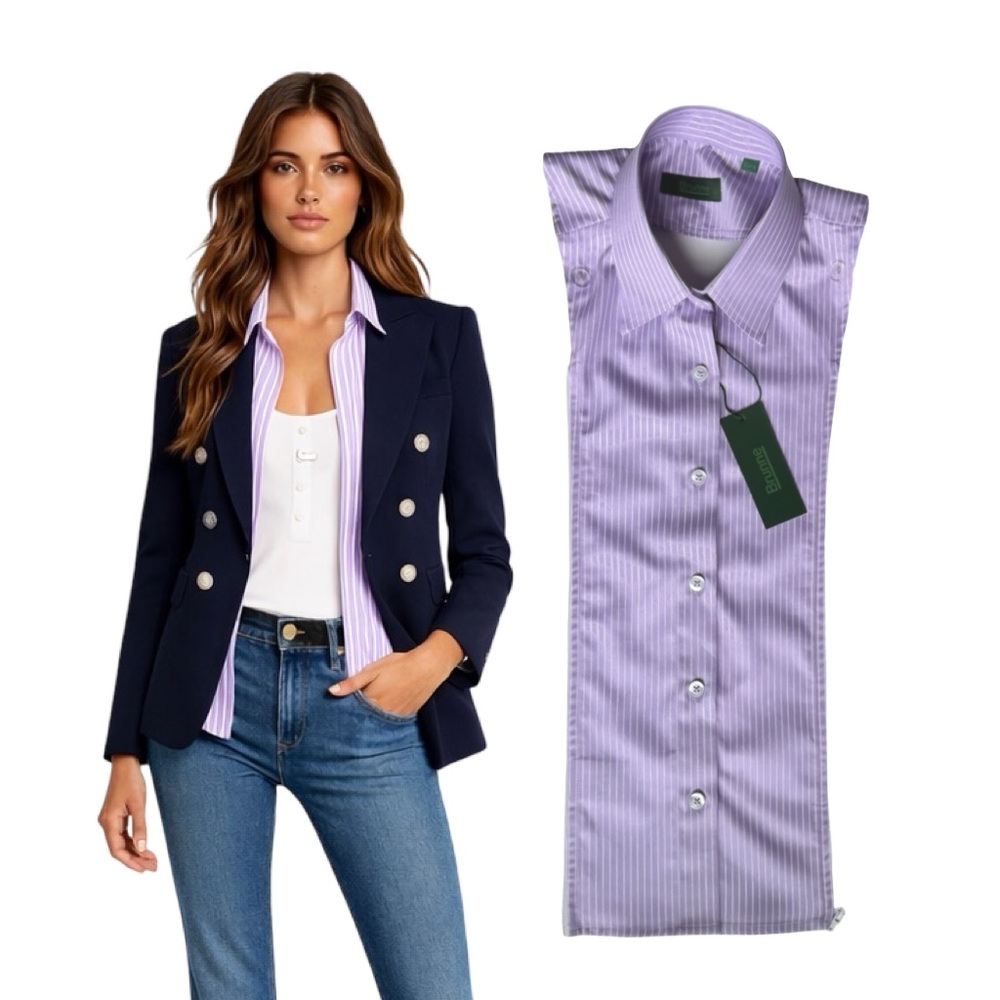NWT Brunne DICKEY Compatible with VERONICA BEARD Blazer Button Down Shirt 00-14